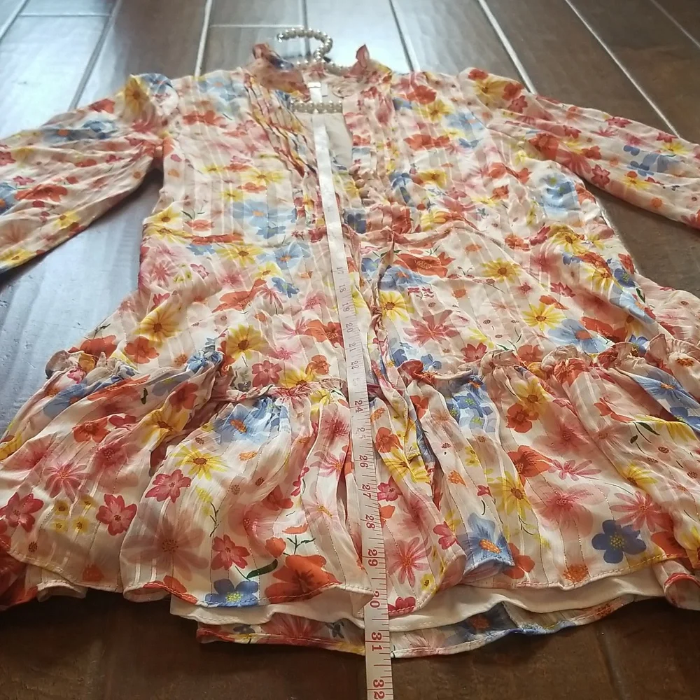 Buddy Love Grace Long Sleeve Shirt Dress Wild Flower Sixe XS - Picture 11 of 15